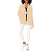 image:imageCable Stitch Womens LongSleeve RibKnit Cardigan with Thumbhole Open Front Oversized Loose Sweater Coat XSmall Warm Ivory